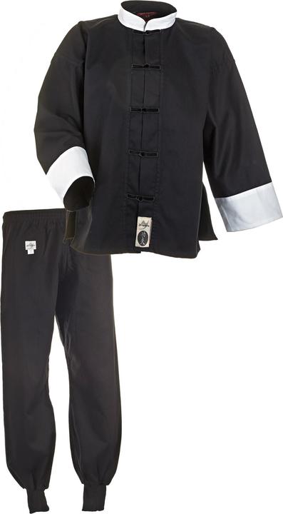 Ju-Sports Kung Fu Anzug schwarz/weiss, Cotton