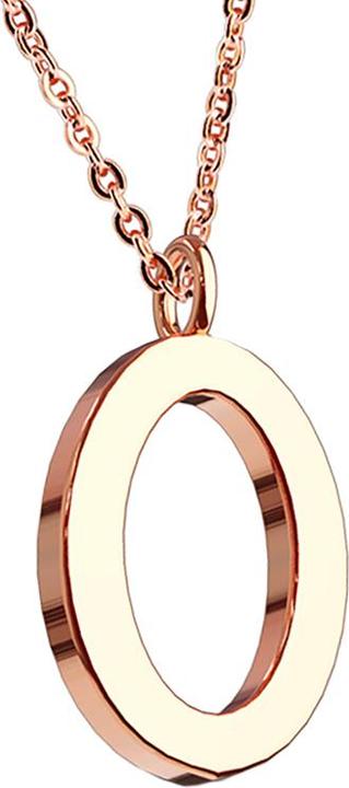 Star Piercing Kette rosegold Anhänger Buchstabe O (Chirurgenstahl 316L, ohne Messing)