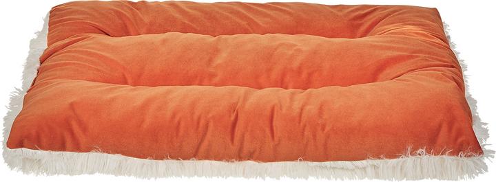 Actual product image Beliani Pet Bed Velvet Fabric Orange 70 x 55 cm ERGANI (Dog)