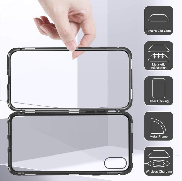 Produktbild G-Case Apple iPhone XS Max Aluminium Magnetic Glass Backcover Hülle (Apple iPhone XS Max)
