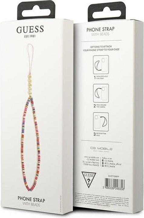 Produktbild Guess Ratet mal, Aufhängung GUSTGMPP Phone pink pink spröde/multicolor pink Heishi Beads