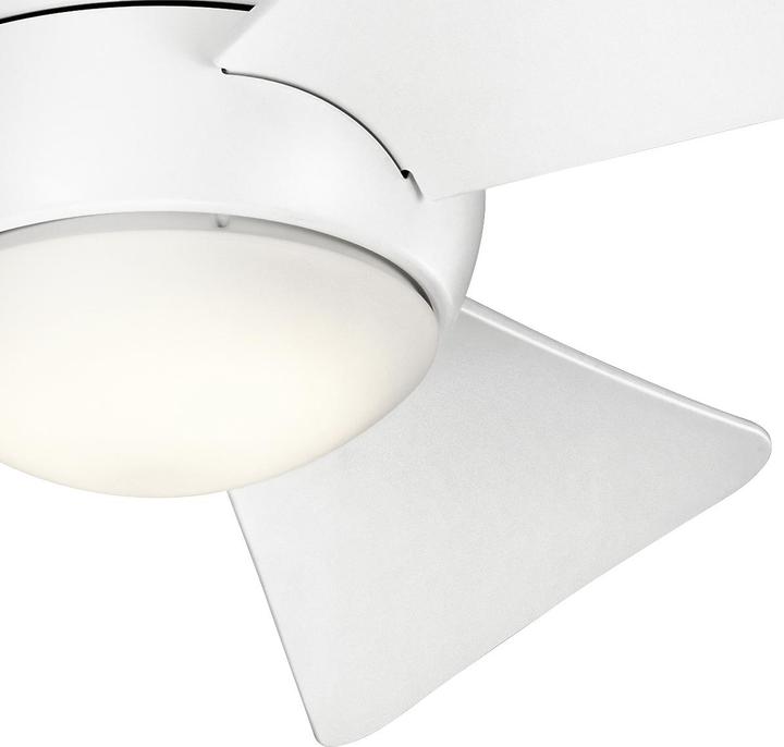 Produktbild Elstead Lighting Sola leiser Deckenventilator mit LED Licht Ø86cm + Fernbedienung Mattes weiss (38 dB)