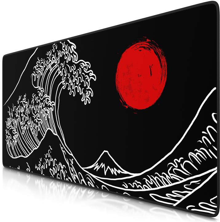 Titanwolf Gaming Mauspad, 900 x 400mm XXL Speed Gaming Mausmatte, Mauspad extra große Oberfläche, große Welle (XXL)