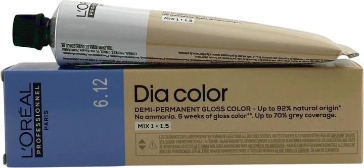 L'Oréal Professionnel Dia Color 6.12 Dunkelblond Asch Irisé - 60ml (6.12 Dunkelblond Asch Irisé)