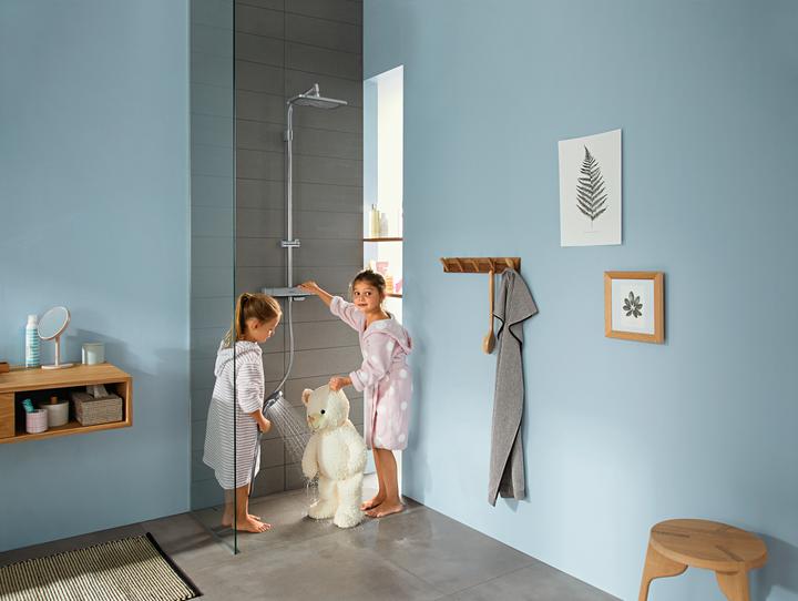 Produktbild hansgrohe Showerpipe CROMA E 280 1jet EcoSm 9 l/min mit Brausethermostat chrom