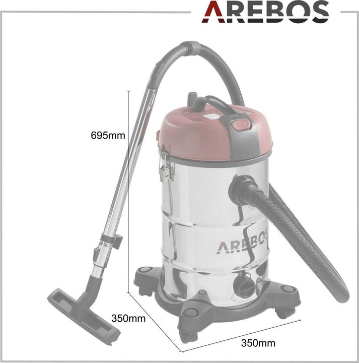 Image du produit Arebos Aspirateur industriel (Aspirateur eau et poussière)