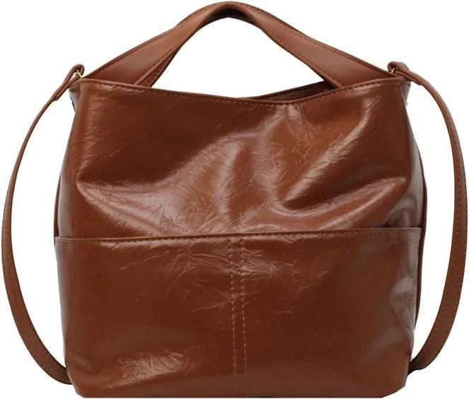 Only-Bags.Store Einfache Pu Eimer Handtaschen grosse Kapazität Mode vielseitige Umhängetaschen