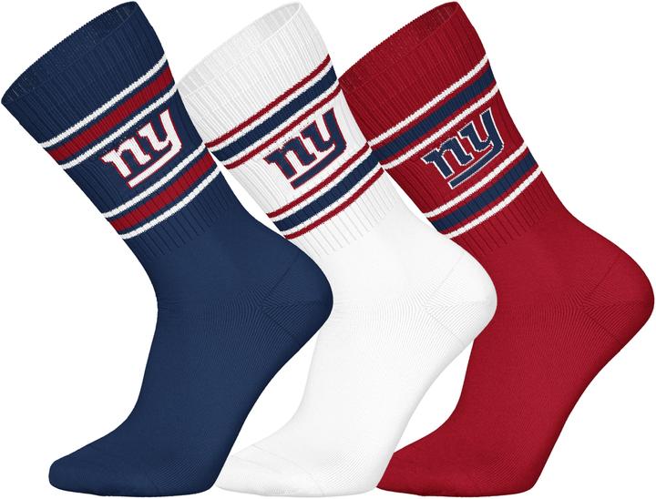 Actual product image Barefoot New York Giants 3pk Crew Socks 39-42 (39 - 42)