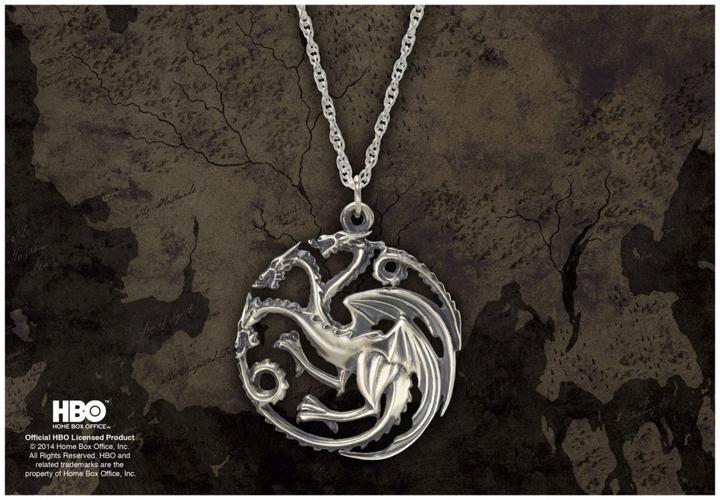 Produktbild Noble Collection Game of Thrones Pendant & Necklace Targaryen Sigil (Sterling Silver) Nob0064 (Sterling Silber)