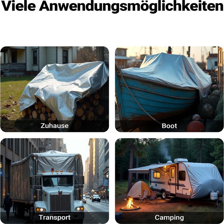 Actual product image Wiltec weatherproof tarpaulin green grey 3x2m PE tarpaulin 120g/m² garden tarpaulin