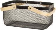 Produktbild IKO Metall-Korb schwarz zum Tragen mit Tragegriff h=18 (37 x 24 cm)