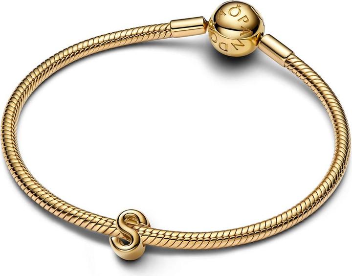 Image du produit Pandora Charm Lettre S Plaqué Or (Métal, Plaqué or)