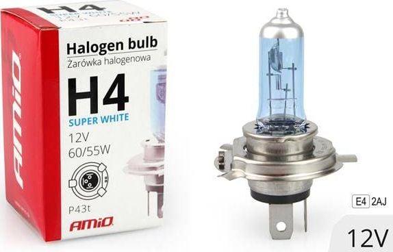 Amio Halogenlampe H4 12V 60/55W UV-Filter (E4) Super Baltas (H4)