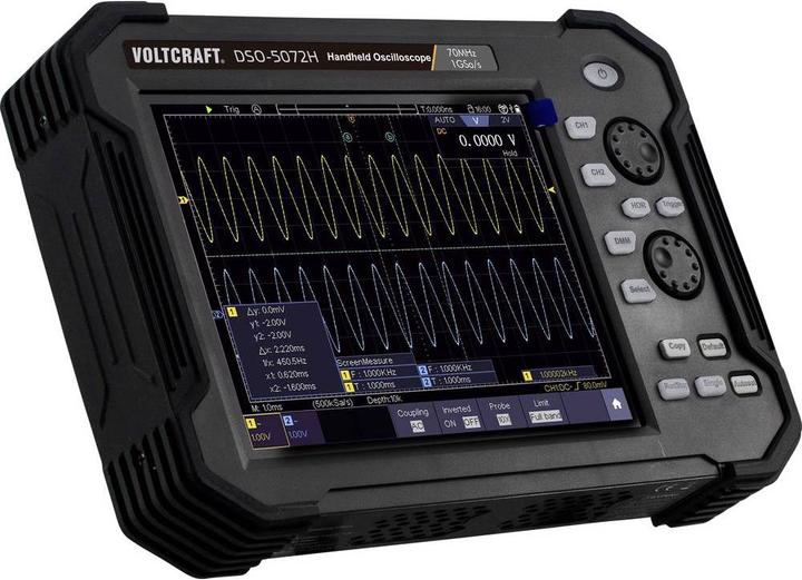 Actual product image Voltcraft Hand Oscilloscope (Scope Meter) Digital DSO 5072H (CAT II)