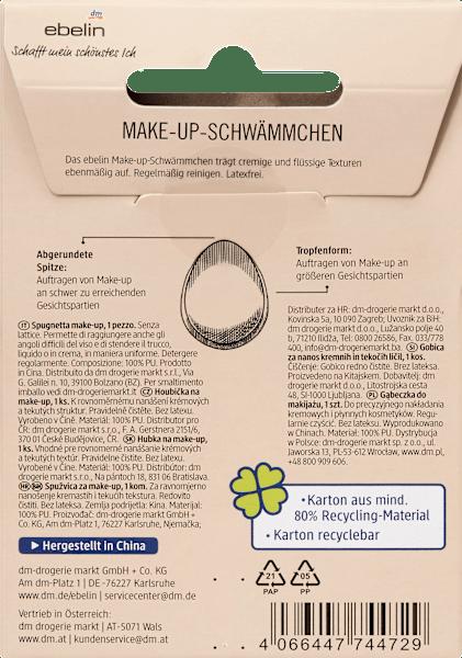 Nährwerte und Zutaten dm ebelin Make-up Schwämmchen