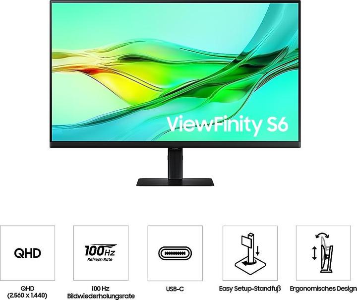 Actual product image Samsung ViewFinity S6 - S60UD (2560 x 1440 pixels, 32")