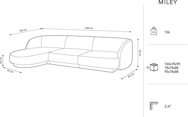 Actual product image Micadoni Miley (Corner sofa)