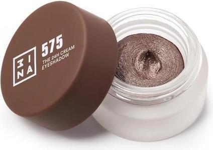 Actual product image 3INA MAKEUP The 24H Cream Eyeshadow 575 Brown 24H Longwearing Waterproof Fast Drying Formula Creamy (Brown)