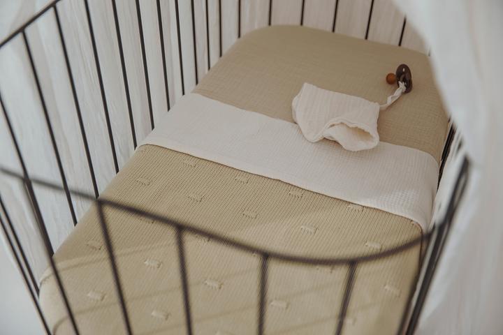 Actual product image Meyco spannbettlaken wiege - pre-washed musselin (40 x 80 cm)