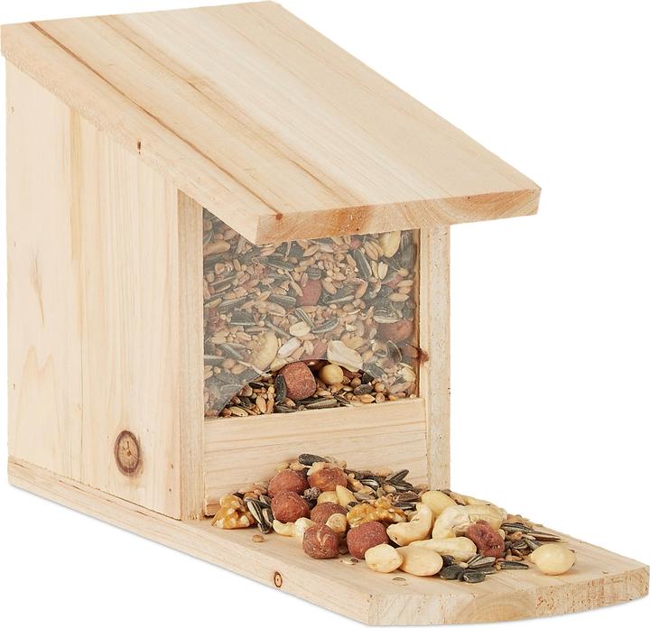 Actual product image Relaxdays Squirrel feeding house