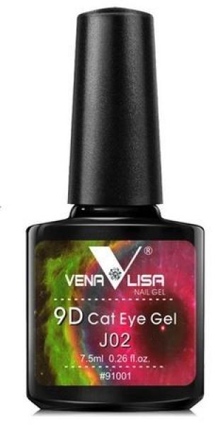 Venalisa 9D Cat Eye Gellack J02 UV/LED (Grün Lila Glitzer, UV-Gel Lack)