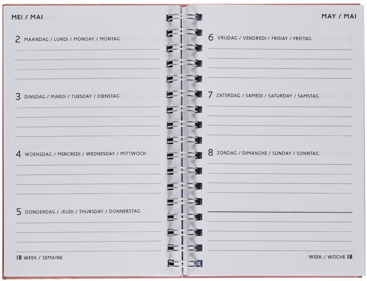 Actual product image Brepols Agenda Floral & Leaves 2023 707759940 ass., 1W/2S, 10x15cm (10 x 15 cm, German, English, French, Dutch)