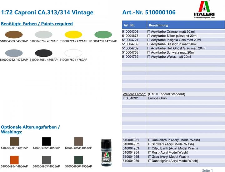 Actual product image 1:72 Caproni CA.313/314 Vintage