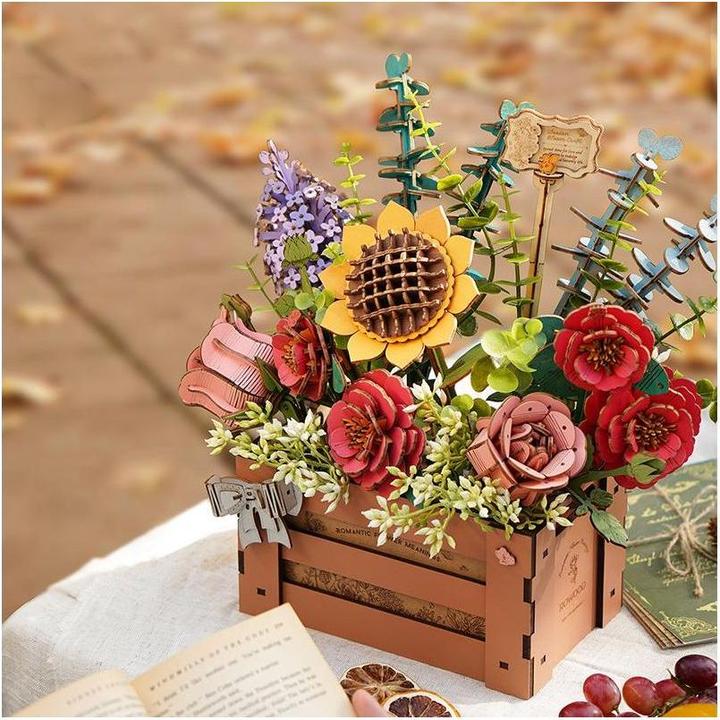 Produktbild Robotime Modellbausatz 'Wooden Bloom Box' (658 Teile)