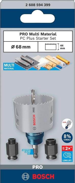 Productafbeelding Bosch Professional Zubehör PRO Multi Material PC Plus gatenzaag, 68 mm, starterset (68 millimeter)