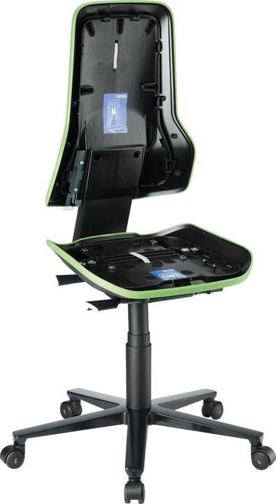Actual product image Bimos ESD Neon 2 task chair, green Seat height 450-620 mm with castors, without upholstery