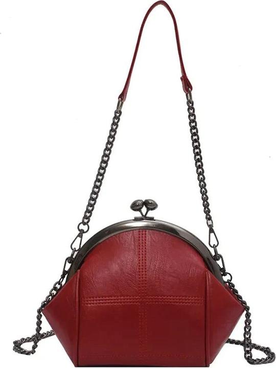 Only-Bags.Store Kette Design Umhängetasche Hohe Qualität PU Leder Messenger Taschen Solid Farbe Designer Geldbörse