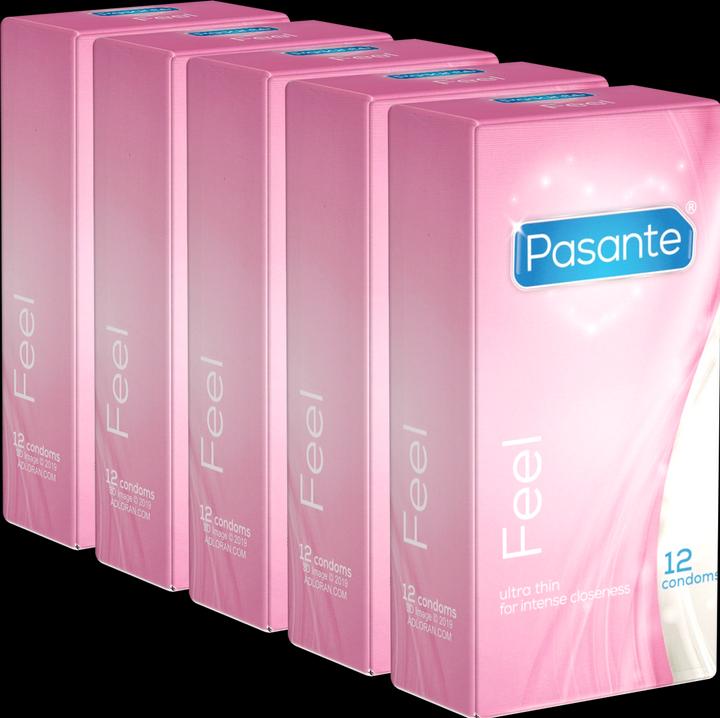 Actual product image Pasante Feel" (value pack!) 5x12 true-feeling condoms for sensitive lovers (60 pcs.)