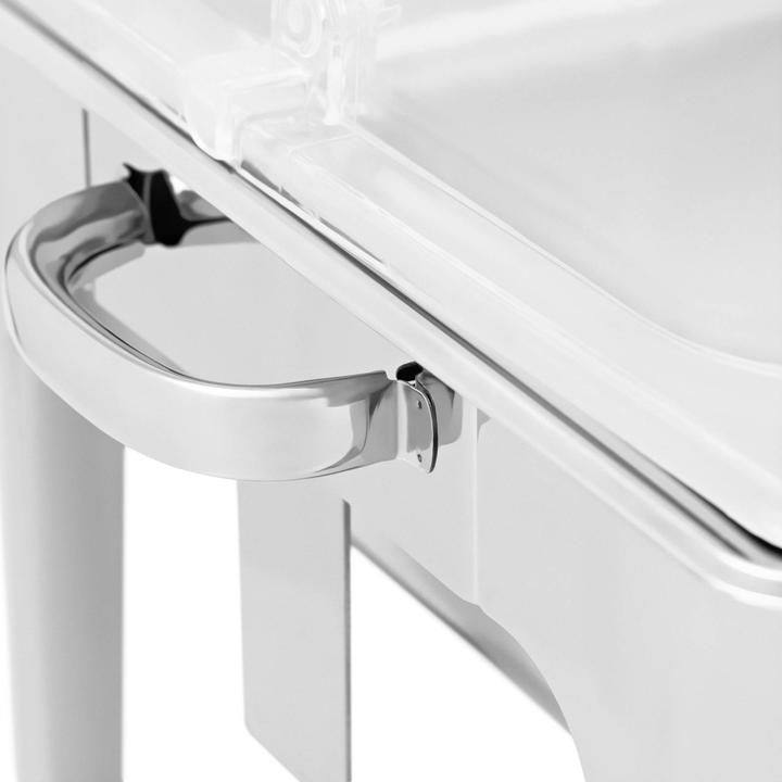 Actual product image Royal Catering Chafing Dish Warmhaltebehälter Rechaud GN 1/1 8,5 L breiter Stand