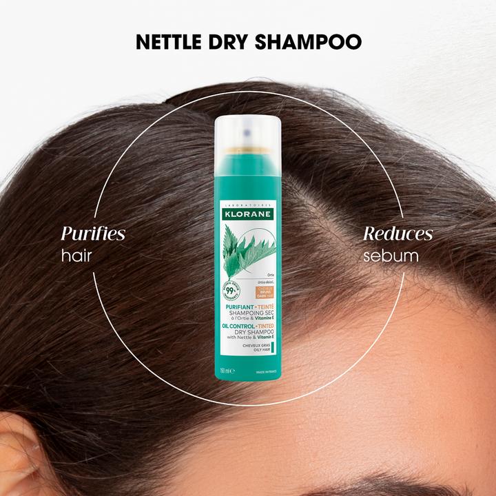 Actual product image Klorane Trockenshampoo Brennnessel getönt (150 ml, Dry shampoo)