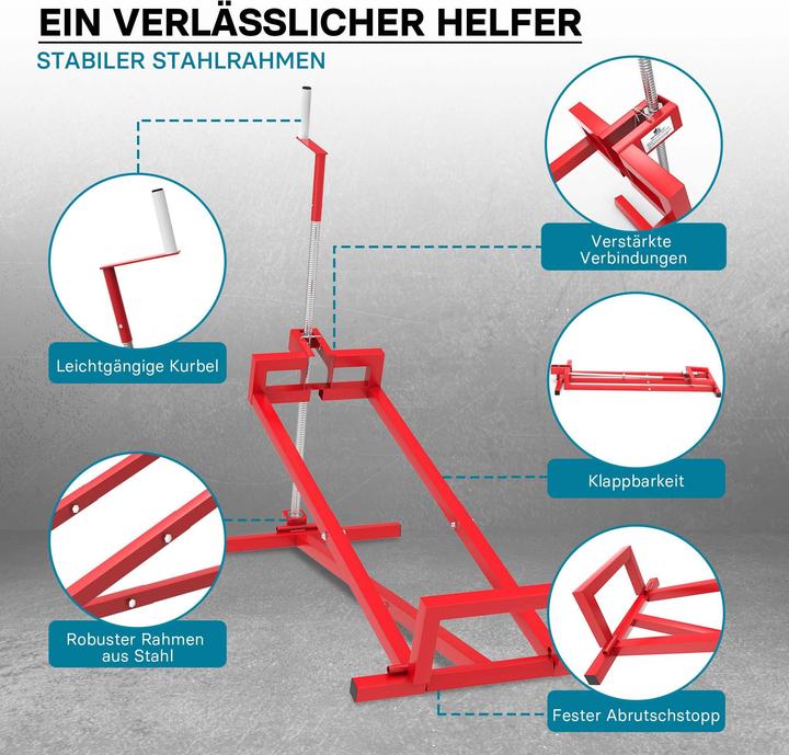 Produktbild Wiltec Reinigungshilfe Hebevorrichtung Aufsitzmäher Rasentraktor Lifter 400 kg (Rasentraktor, Traktorzubehör)