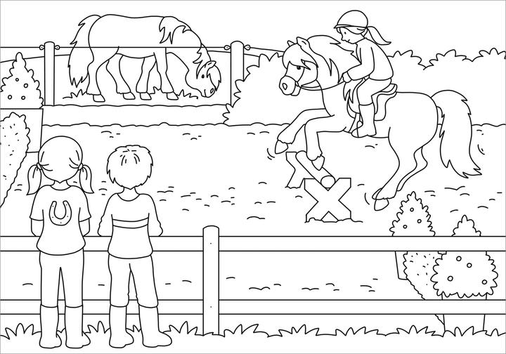 Image du produit Tessloff Mon plus beau livre de coloriage. Cour de poney