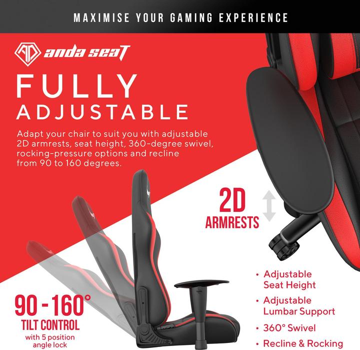 Image du produit Anda seaT Jungle noire et rouge