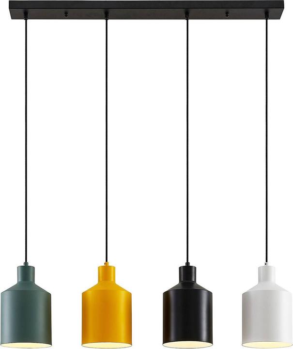 Immagine prodotto Lindby Lampada a sospensione Tirane Nero/Bianco/Verde/Giallo (E27)