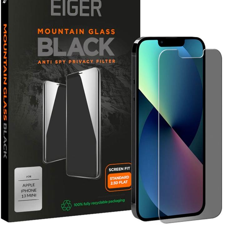 Image du produit Eiger Mountain Glass Black (1 pièce(s), Apple iPhone 13 mini)
