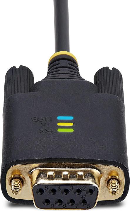 Produktbild StarTech COM 10ft/3m USB to Null Modem Serial Adapter Cable COM Retention FTDI USB-A to RS232 Change (3 m)