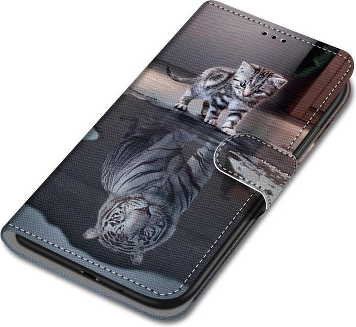 Produktbild Cover-Discount iPhone 13 mini - Lederetui Hülle Katze (Apple iPhone 13 mini)
