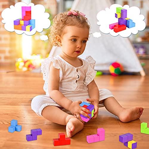 Produktbild Activity Board Magnetische Bausteine Würfel, Bausteine Spielwaren für Kinder mit 54 Smarte Cards