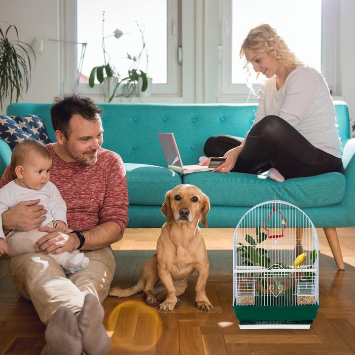 Image du produit Relaxdays Cage à oiseaux avec accessoires