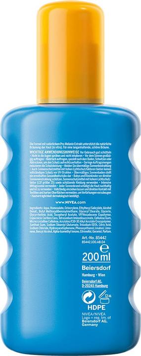 Image du produit NIVEA Protéger & Bronze (Spray solaire, SPF 20, 200 ml)