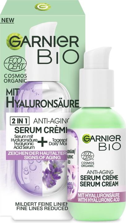 Actual product image Garnier Organic Lavandin 2in1 Anti-Aging Serum Crème (50 ml)