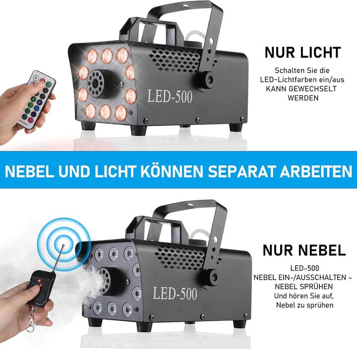 Image du produit Mamizo Mini-Nebelmaschine mit LED-Licht und Fernbedienung