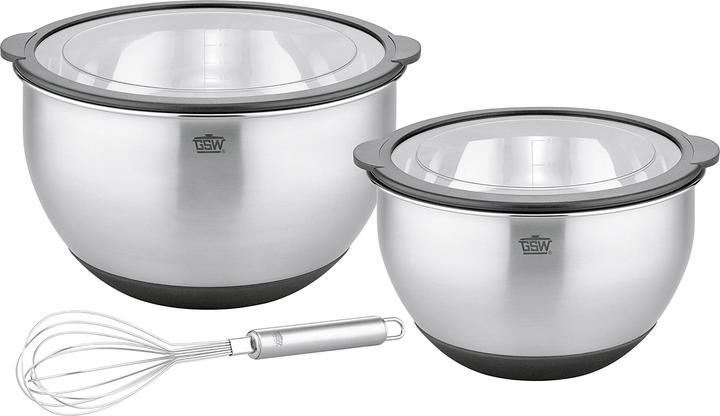 Actual product image GSW PRIMO 3-piece kitchen bowl 24 cm + 20 cm + free whisk (24 cm, 11179.29 l, 5 x)