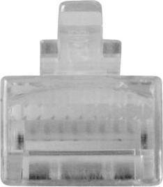 Image du produit Connecteur modulaire RJ48 (10P/10C) pour câble plat. Unité : Sac 25 pcs