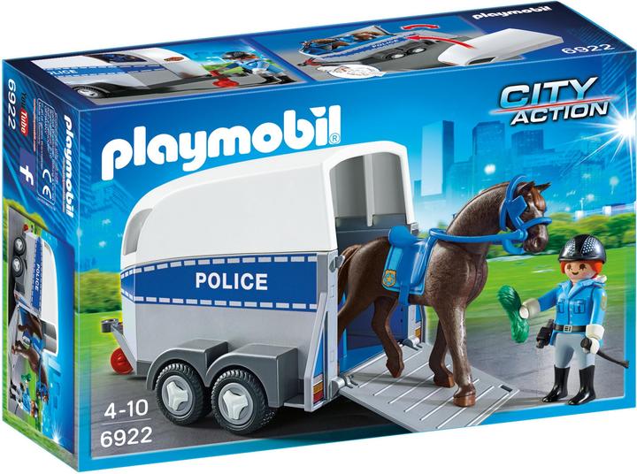 Produktbild Playmobil Berittene Polizei mit Anhänger int. (6922)