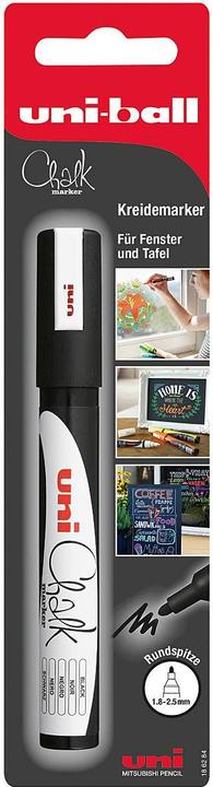 Uni-ball Kreidemarker 'Chalk PWE-5M' (Schwarz, 2.50 mm, 5 x)